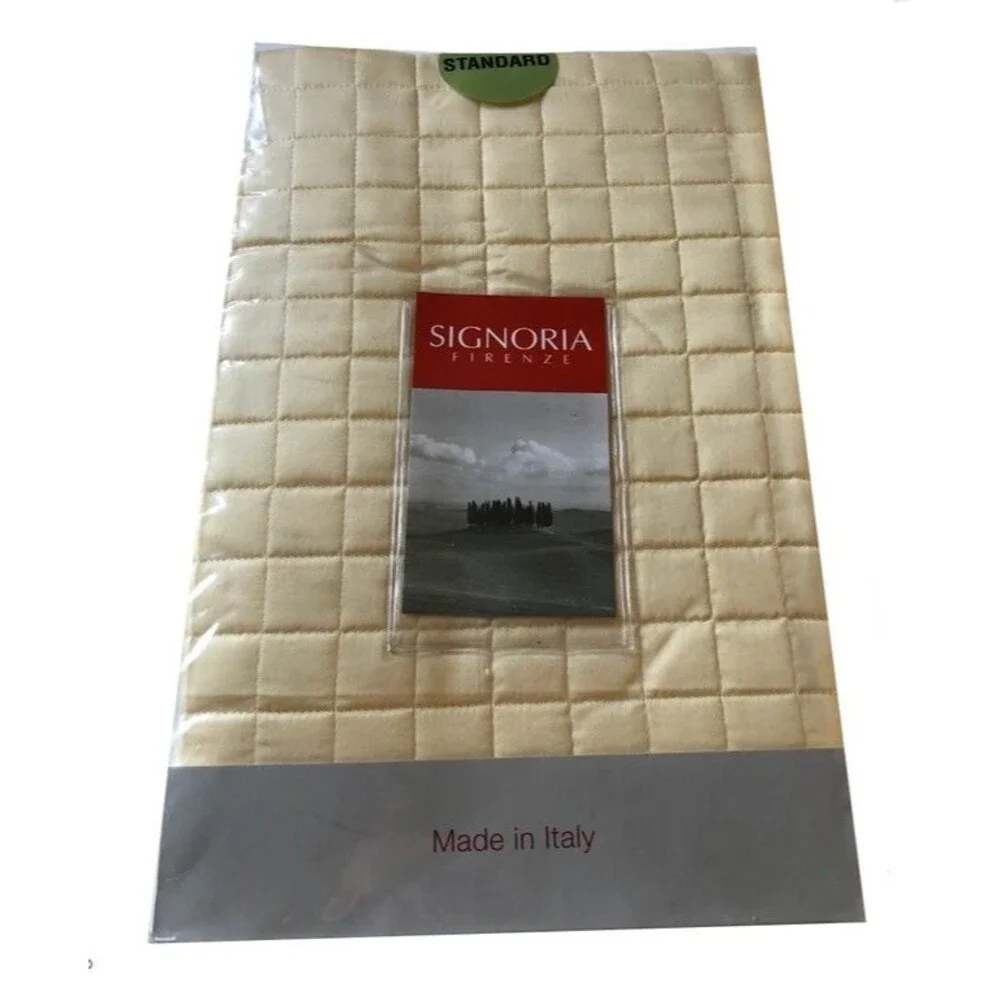 Signoria Firenze Quilted Pillow Sham Standard Masaccio Butter Made In Italy